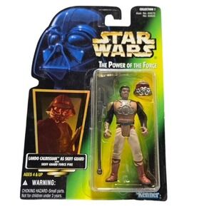 Star Wars POTF Lando Calrissian Skiff Guard Disguise Kenner 1996 Green Card MOC